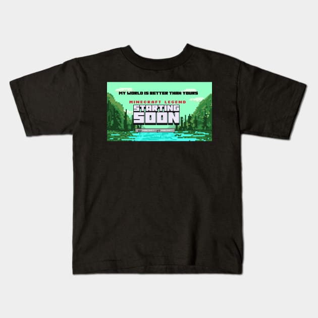 Shirt for gamer- Minecraft Kids T-Shirt by wyhe